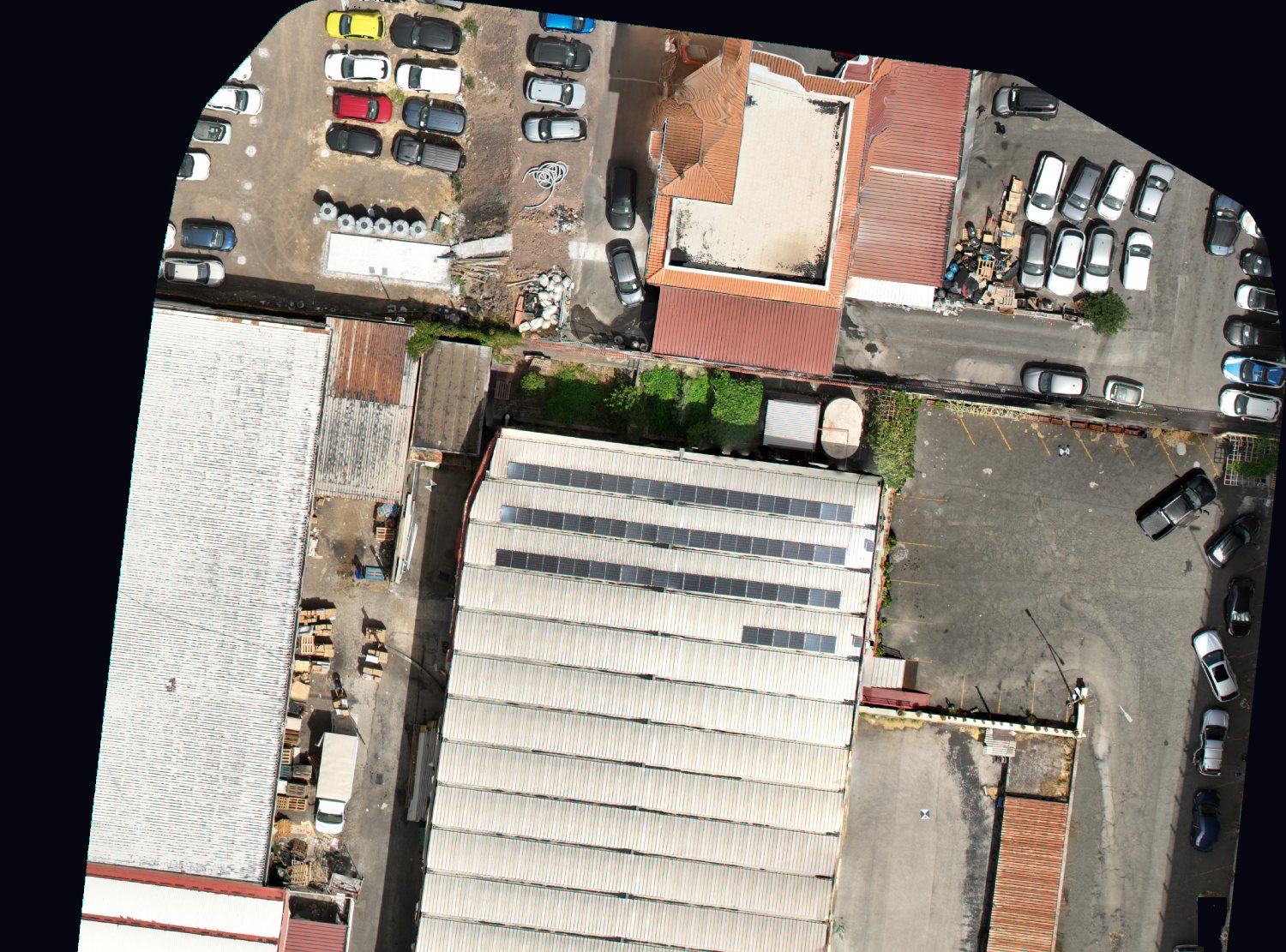 The same industrial roofs as a plain RGB orthophoto